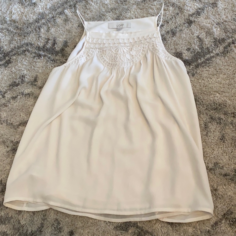 Loft Tank Blouse. Adorable detail. Size Small